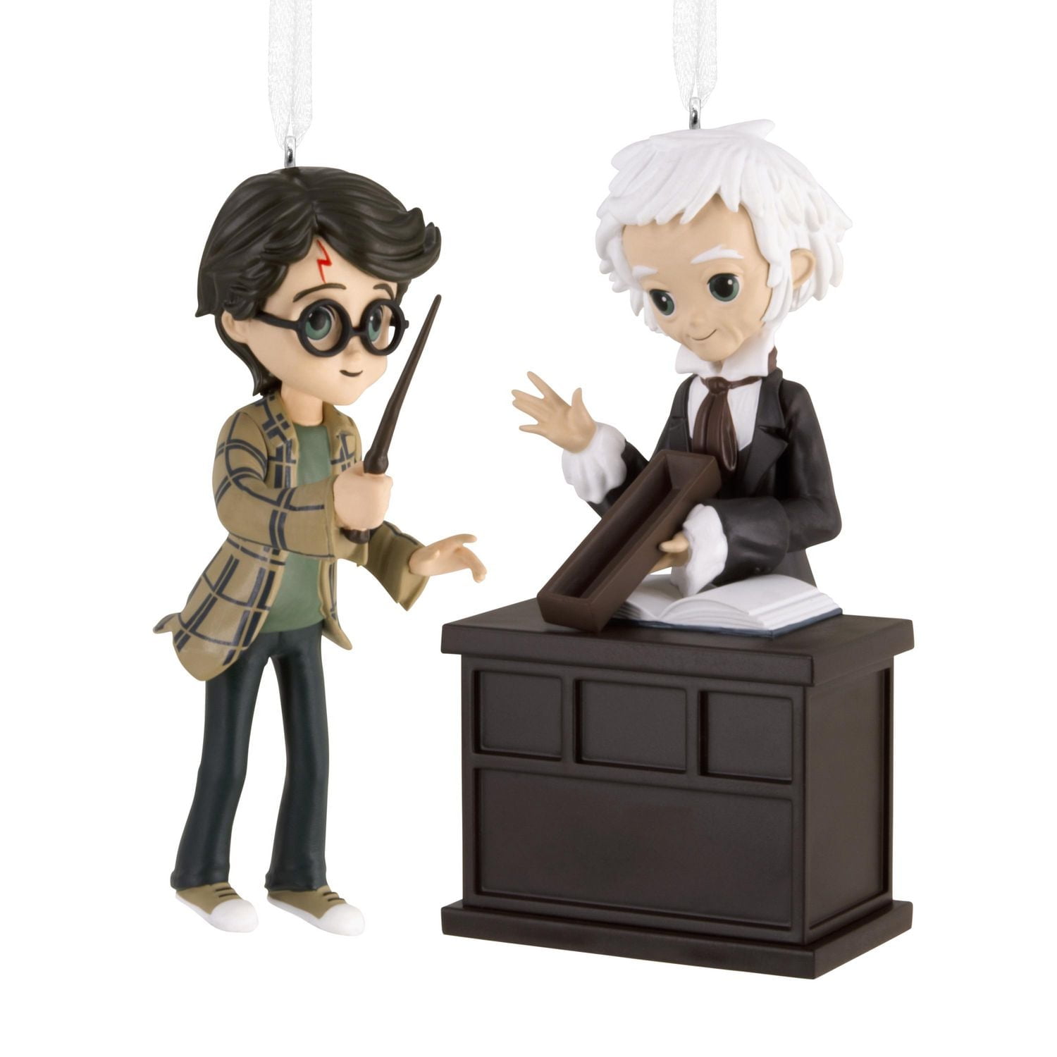 Décorations Hallmark de Noël (Harry Potter et Ollivander), ensemble de 2 décorations