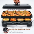 thumbnail image 5 of YOSHIKO Electric Griddle Grill Smokeless Indoor Grill and Outdoor Electric Grills Portable 2 in 1 with Adjustable temperature control with 8 Mini Pans for 2-6 People with Family Fun & BBQ Parties, 5 of 7