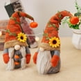 thumbnail image 2 of Sunflower Doll Decor, 2 Pcs Fall Gnome with Pumpkin and Sunflower Handmade Cute Faceless Doll for Home Farmhouse Kitchen Decor Shelf Tiered Tray Display Ornaments, 2 of 9
