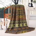 thumbnail image 2 of Boho Golden Ethnic Pattern Blanket,Comfortable Soft Lamb Wool Throw Blanket,All Season,Warm Lightweight Blankets for Sofa Bed Couch Living Room Chair,60"x80", 2 of 4