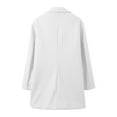 thumbnail image 4 of Men's Casual Trench Coat Slim Fit Notched Collar Long J Single Peacoat (White L), 4 of 4