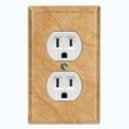 thumbnail image 2 of Metal Light Switch Plate Outlet Cover (Image of Marble Brown MAR028), 2 of 24