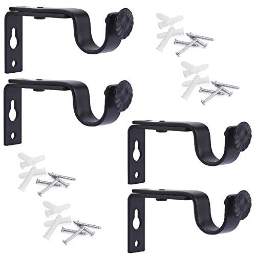 Anndason Heavy Duty Curtain Rod Brackets for 3/4 or 5/8 Inch Rod ...