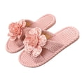 thumbnail image 6 of Xfvqtps Womens Corduroy Open Toe Slide Slippers Warm Flat House Shoes for Bedroom Living Room Fall Winter Cozy Indoor Comfortable Footwear, 6 of 7