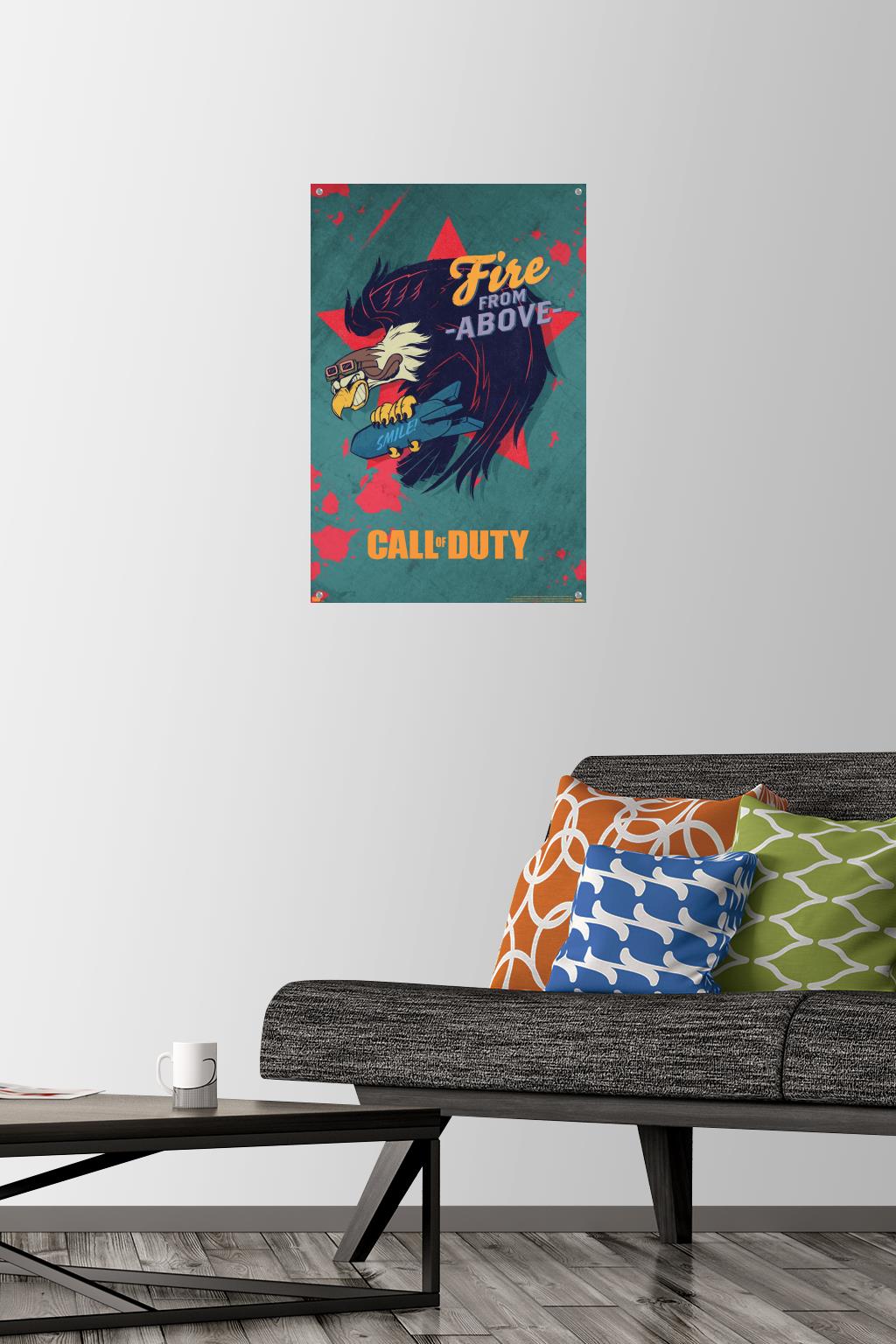 Call of Duty: Vanguard - Fire From Above Wall Poster with Pushpins, 14.725" x 22.375"