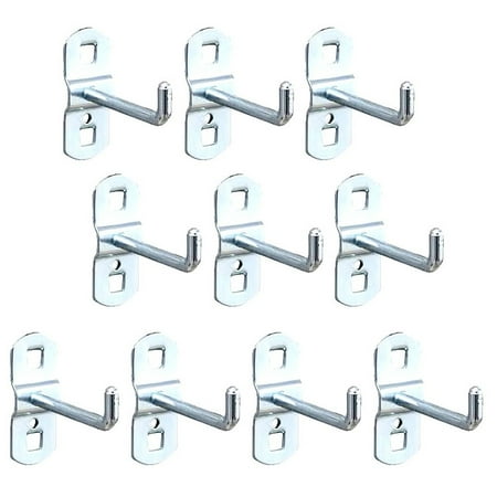 

Tool holder 10 pieces 50mm hook end slanted perforated wall hooks for tool wall