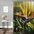 thumbnail image 2 of Orinice  Plant Shower Curtain, Close-up Image of Strelitzia Reginae Bird of Paradise Flower Madeira Island Portugal, Fabric Bathroom Decor Set with Hooks,  60x72, 2 of 7