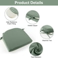 thumbnail image 4 of Panpaddle Patio Chair Cushions Set of 4, Waterproof Seat Cushions with Ties for Outdoor Furniture, Garden, Deck & Backyard, Green, 17" x 16" x 2", 4 of 8