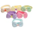 thumbnail image 4 of 6pcs Bow Hair Rings Girls Elastic Hair Ropes Small Fresh Rubber Band Hair Accessories, 4 of 9