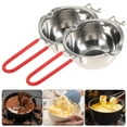 thumbnail image 1 of Homoyoyo 2Pcs Stainless Steel Melt Pot for Butter Chocolate Caramel Safe Kitchen Utensil, 1 of 6