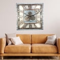 thumbnail image 6 of THE GEARS CLOCK Wall Clock with Real Moving Gears AM-LI_ 24 in Square Silver-Grey, 6 of 11