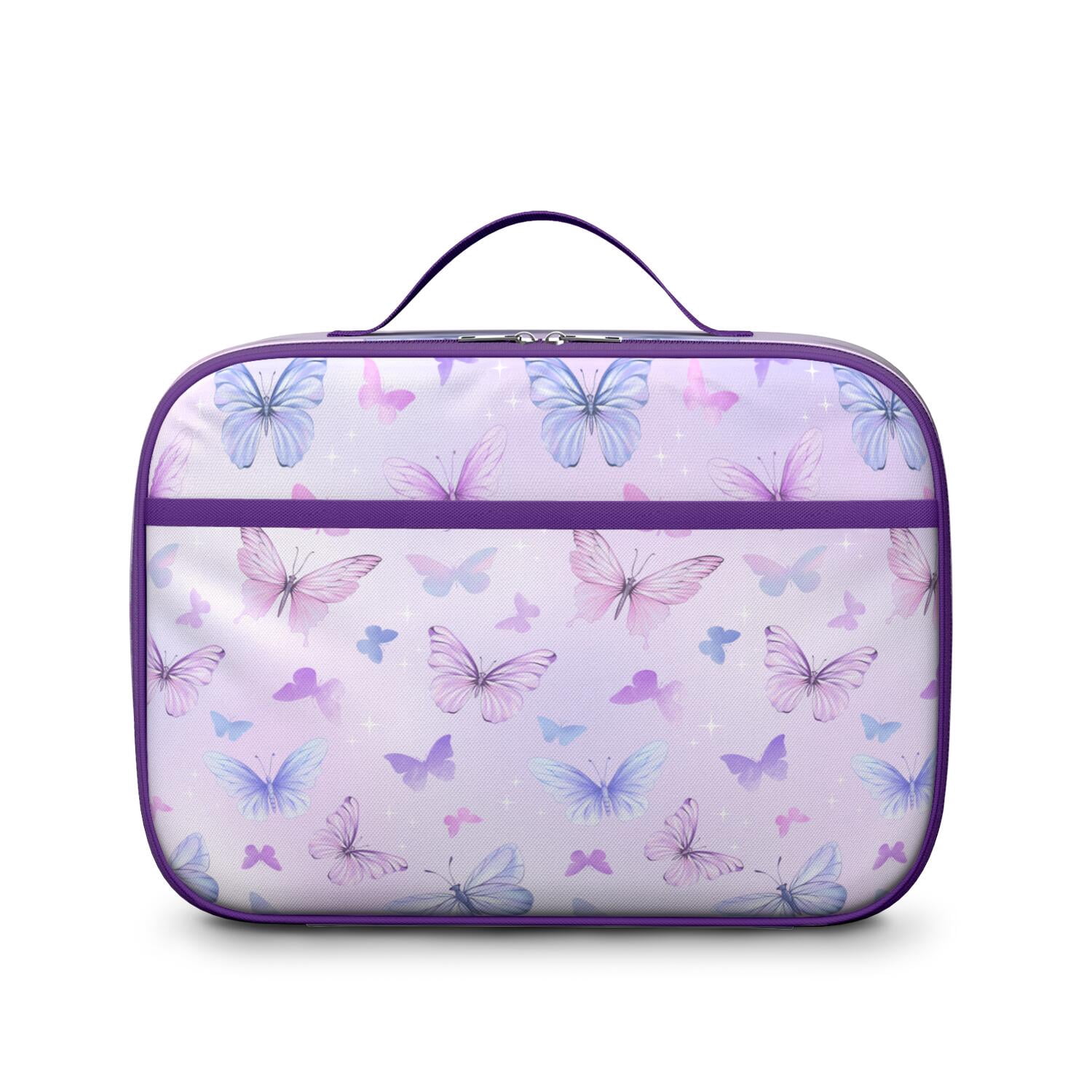 Butterfly Lovers Lunch Tote – Colorful Floral Tropical Insulated Lunch Bag for Preschool and Elementary School