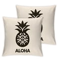 thumbnail image 2 of AWERP Aloha Pineapple Aloha Tropical Fruit Hawaii Healthy Organic Doodle Vitamin Ananas Food 2-Piece Plush Pillowcase Set for Home Decor White, 2 of 6