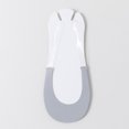 thumbnail image 2 of 5 Pairs Socks for Women No Show Socks with Invisible Sling Back Womens Non Slip Low Cut Half Toe Topper Socks with Non-Slip Straps for Heels Light Gray, 2 of 4
