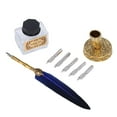 thumbnail image 2 of Vintage Calligraphy Pen Set Exquisite Feather Pen Pen Set Quill And Ink Set Calligraphy Set Gift for Beginners[Blue], 2 of 9