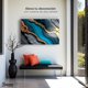 thumbnail image 3 of Cuadro Decorativo Canvas Revolution Abstracto Corriente Turquesa 90x60, 3 of 3