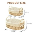 thumbnail image 6 of Wicker Storage Baskets with Handles,Oval Organizing Woven Shelf Rope Basket Decorative Bins for Laundry Room,Countetop,Bathroom,Living Room,Set of 2, 6 of 6