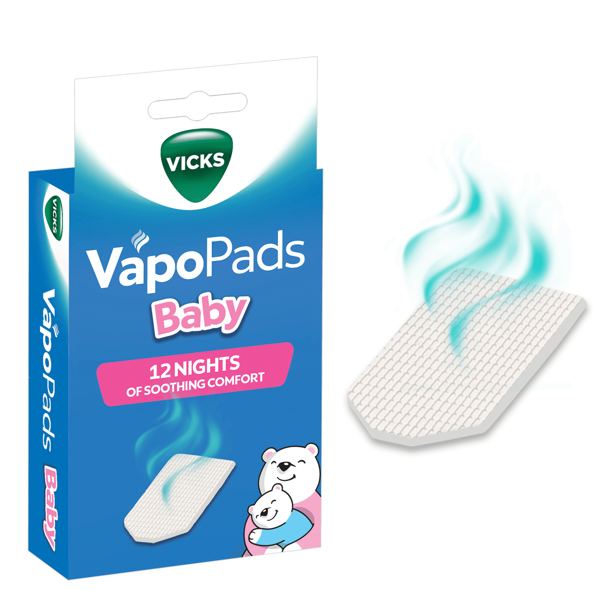 Vicks Baby Soothing Eucalyptus Lavender VapoPads, 12 Pack