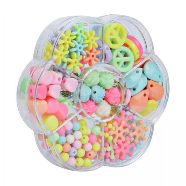 6x Conjunto de Abalorios Brillantes para Manualidades Infantiles, Accesorios para Pulseras Y Collares de Diseño Exclusivo 6 piezas