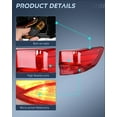 thumbnail image 2 of Nilight Taillight Assembly Compatible with 2014 2015 2016 2017 2018 2019 2020 Acura MDX Tail Light OE Style Rear Lamp Replacement Passenger Side, 2 of 8