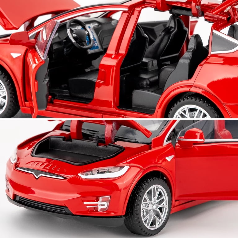 BDTCTK, Toy Car Model X, 1:32 Scale, Pull Back with Lights and