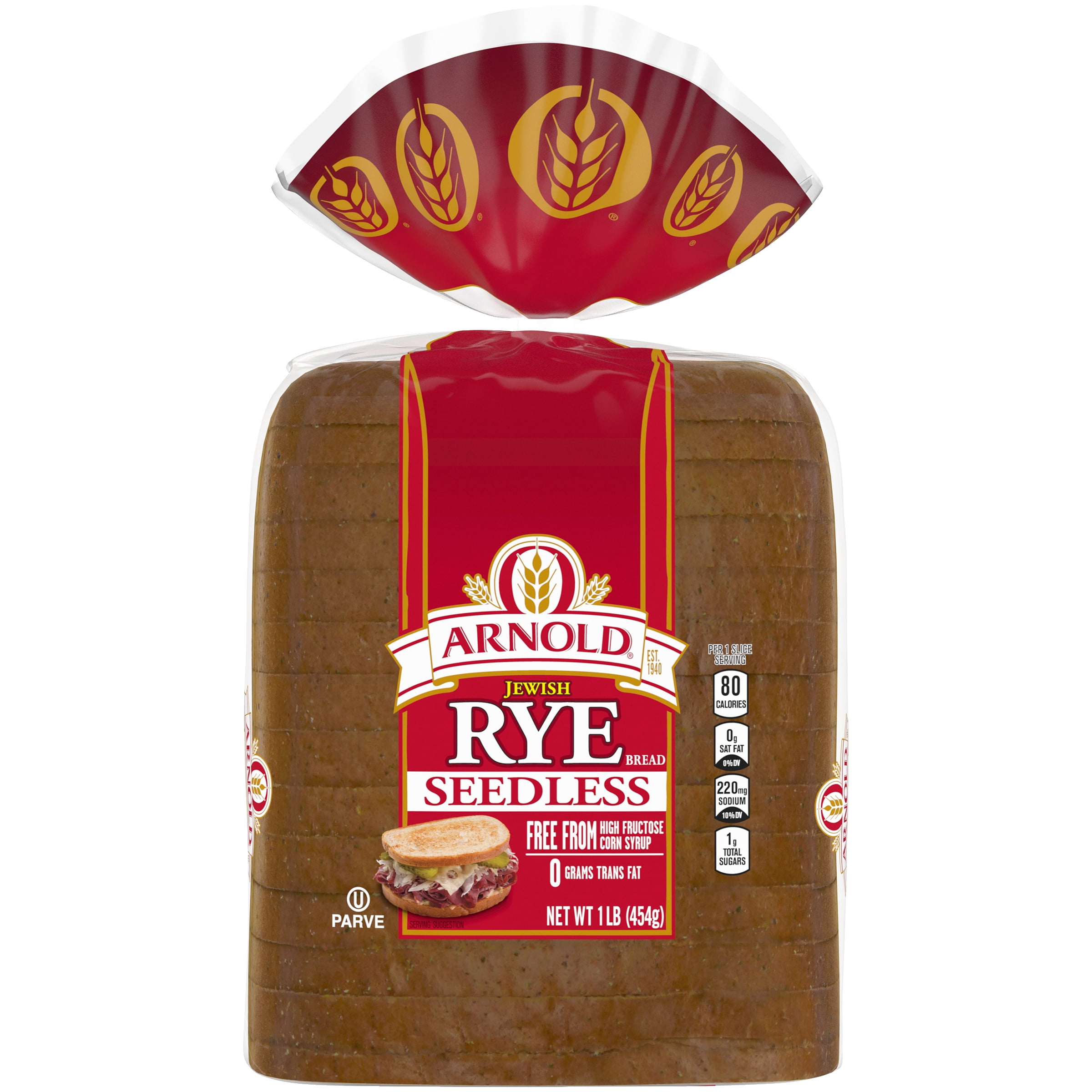 Arnold Jewish Rye Bread, Seedless, 16 oz