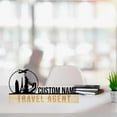 thumbnail image 2 of Handmadetneonsign Travel Agent Metal Nameplate, Travel Agent Desk Nameplate, Desk Name Plate Decor, 2 of 5