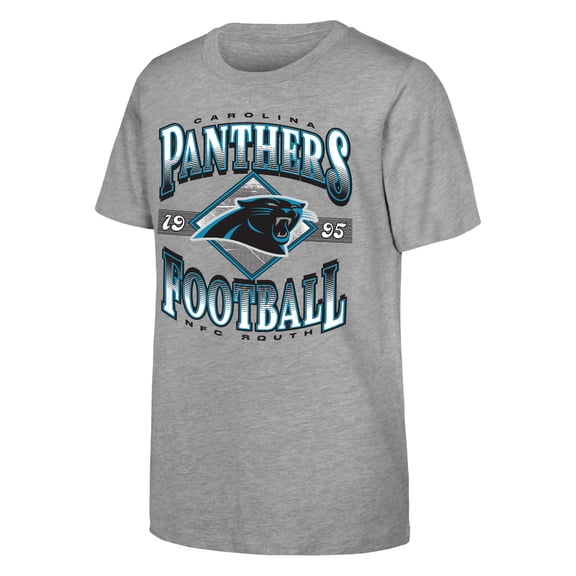 Youth Outerstuff Heather Gray Carolina Panthers NFL Of Days Past T-Shirt