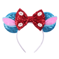 thumbnail image 1 of Diademas con lazo de orejas de ratón, disfraz de princesa de fiesta con purpurina, decoración de orejas de lunares negros para niñas y mujeres MFZFUKR CPB-DE-LYY865-11, 1 of 5