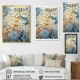 thumbnail image 4 of Designart "Simply Beige And Muted Blue Mums In Bloom V" Mums Floater Framed Wall Decor, 4 of 5