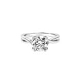thumbnail image 2 of 2 Carat DEW Round Moissanite Sterling Silver Solitaire Engagement Ring, 2 of 4