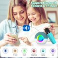 thumbnail image 3 of Mini Altavoz para Máquina de Karaoke, Micrófono Bluetooth Portátil, Juguetes Musicales con Luz LED, Regalo de Cumpleaños de Navidad para Niños, A, 3 of 5
