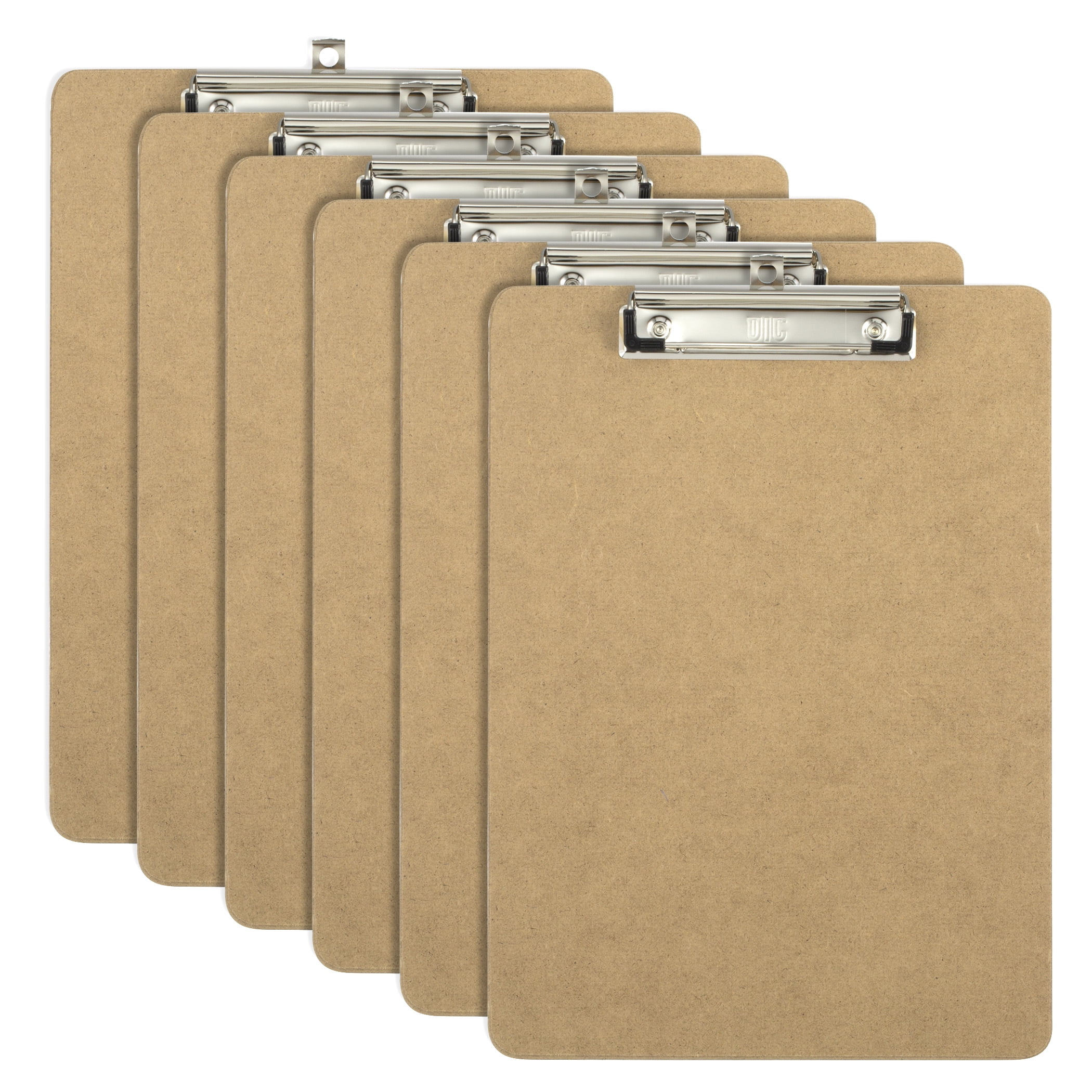 Officemate Recycled Wood Clipboards, Low Profile Clip, 6 Pack, Letter