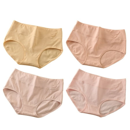 

4Pcs Lovely Women Briefs Adorable Cotton Underwear Breathable Women Panties