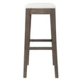 thumbnail image 5 of Benzara Upholstered Barstool, Stone Wash Brown-Color:Rustic Java Brown, 5 of 5