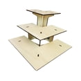 thumbnail image 2 of Tnarru Rack Stand for Retail Counter Riser for Display Modern 3 Layers Wood Display Riser 3 Step Corner Display Rack for Dolls, 2 of 8
