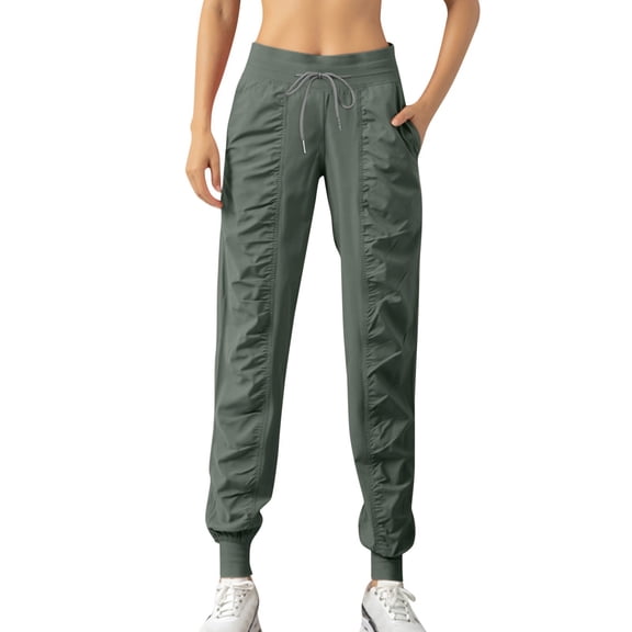Women's Loose Running Yoga Pants - Wide Leg, Pocket, Casual Fitness Wear