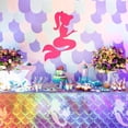 thumbnail image 4 of Lubelski 3Pcs Tablecloth Plastic Mermaid Themed Table Cover Waterproof Scratch-resistant Table Cloth for Parties Decoration, 4 of 7