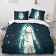 thumbnail image 1 of Juego de funda nórdica con estampado 3D de Ronaldo Idol Football Star para adolescentes, niños y niñas, funda de cama suave con cremallera, 2/3 Uds., 1 of 5