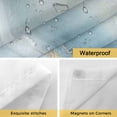 thumbnail image 4 of No Hook Modern Oil Painting Shower Curtain with Snap in Liner Set, Vintage Abstract Art Scenery Waterproof Fabric Bathroom Curtains with See Through Top Window, Hotel Style Small 36 x 72 Inch, 4 of 9