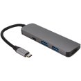 thumbnail image 2 of Usb-C A Tipo-C Usb3.0 Adaptador Convertidor Hdmi Compatibilidad Con Concentrador 3840X2160 / 30Hz (Gris) 4 En 1 Inevent EL008015-00, 2 of 6