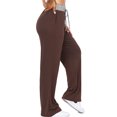 thumbnail image 2 of Yesfashion Womens Wide Leg Pants Drawstring Workout Sweat Pants High Waist Pajama Legging With Pockets, 2 of 5