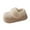 Beige, variant on CHUMUD Women's Platform Slippers with Furry Collar - Plush Lined Winter Mules, Warm Non-Slip Indoor Outdoor House Shoes