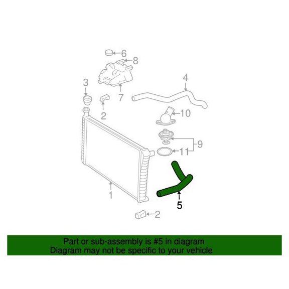 GM 25808976 Hose Asm-Rad Otlt