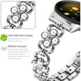 thumbnail image 4 of KOMI Pixel Watch Band for Women Compatible with Google Pixel Watch 2 Band/Pixel 2 Smartwatch Strap Bead Bracelet Removable Fold-over Clasp Silver, 4 of 4