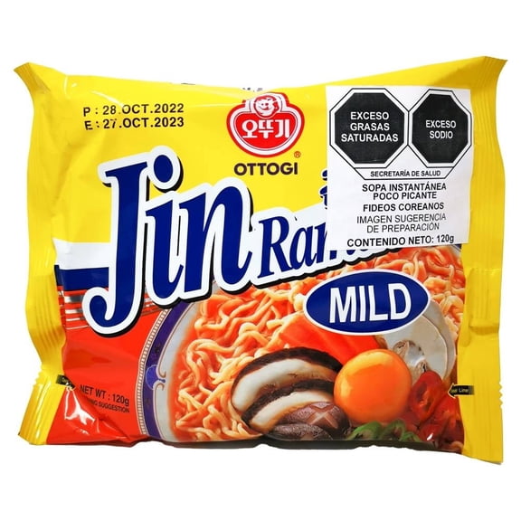 Sopa instantánea Ottogi Jin Ramen medio picante 120 g