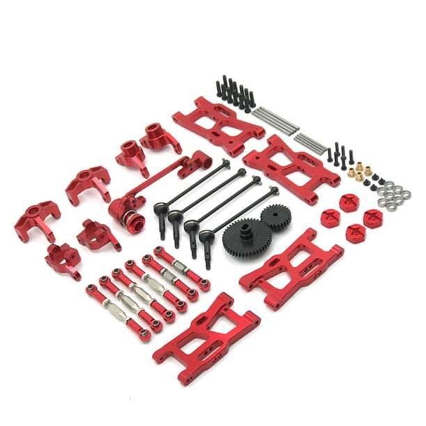 Vogacara Ejes de transmisión delanteros y traseros, Control remoto, engranaje de Motor de coche, Kit de acoplador hexagonal, repuesto de piezas Kits de construcción modelo rojo