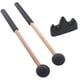 thumbnail image 3 of 2 piezas de baquetas de percusión de 8,7 pulgadas con soporte de cabeza de goma mazo de percusión para rendimiento carillón xilófono etapa educación Negro Hugo Baquetas, 3 of 9