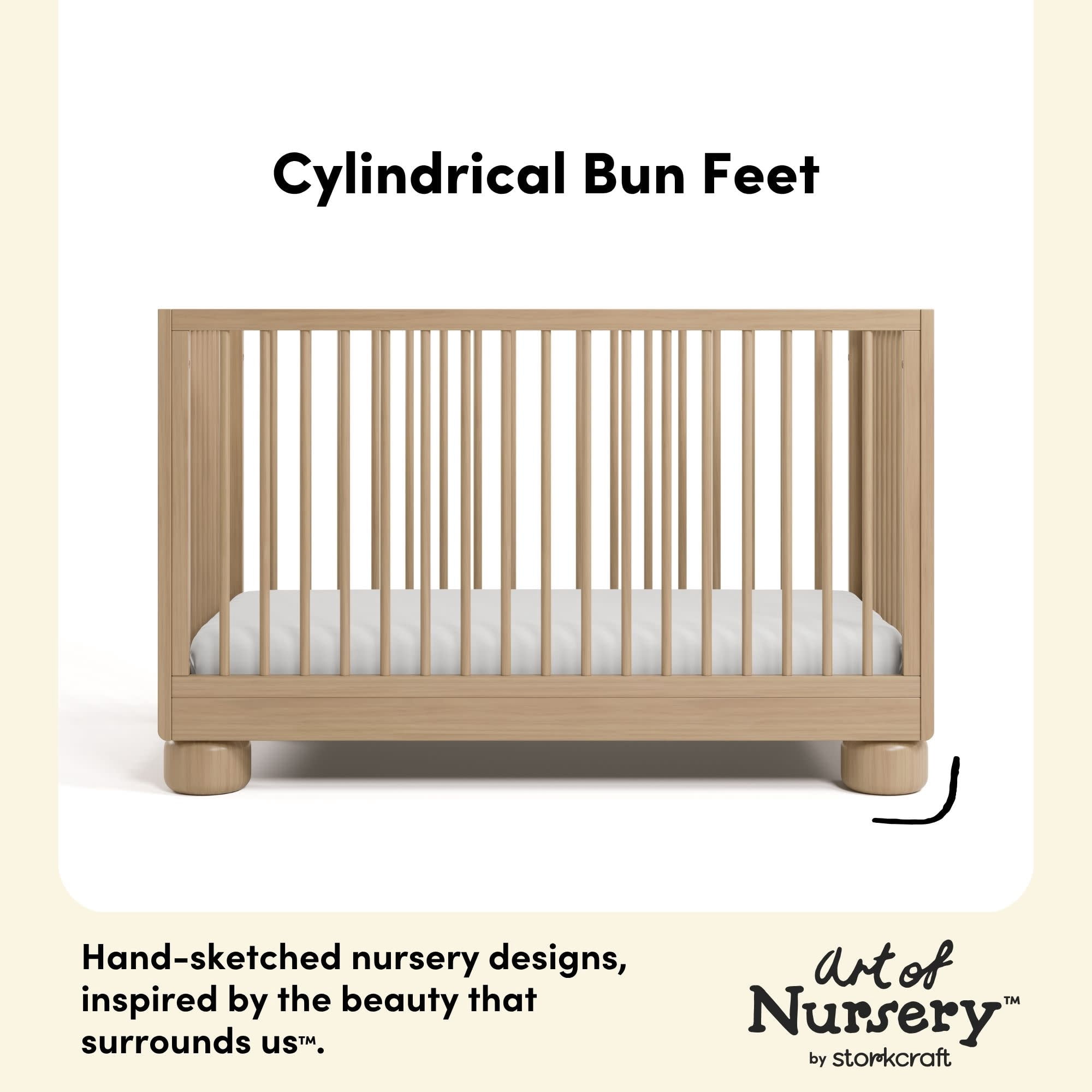 Storkcraft Sorrento 3-in-1 Convertible Crib with Bonus Toddler Guardrail - Driftwood