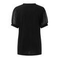 thumbnail image 5 of Womens Tops Short Sleeve Summer Tops For Women Casual Solid Color V Neck Chiffon Womens T Shirts, 5 of 6